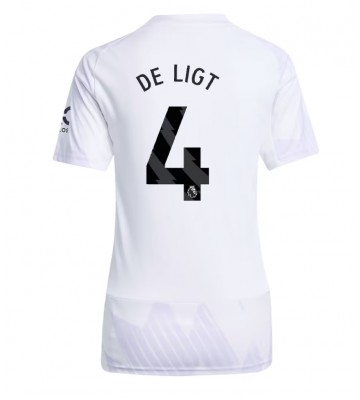 Manchester United Matthijs de Ligt #4 Udebanetrøje Dame 2025-26 Kortærmet
